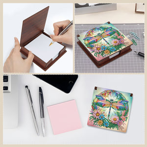 Animals Diamond Painting Notecard Box Gem Art Sticky Note Holder for Home Office