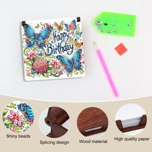 Load image into Gallery viewer, Animals Diamond Painting Notecard Box Gem Art Sticky Note Holder for Home Office
