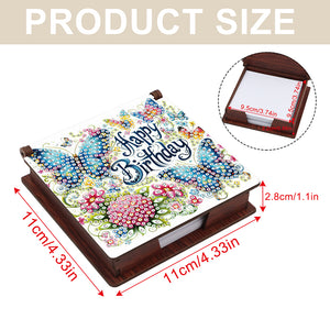 Animals Diamond Painting Notecard Box Gem Art Sticky Note Holder for Home Office