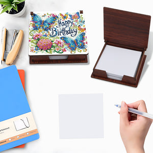 Animals Diamond Painting Notecard Box Gem Art Sticky Note Holder for Home Office