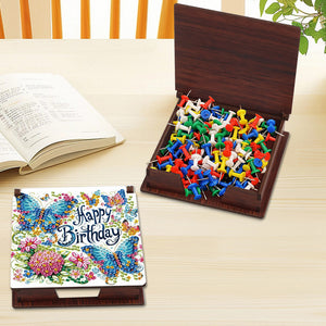Animals Diamond Painting Notecard Box Gem Art Sticky Note Holder for Home Office