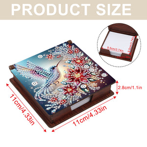 Animals Diamond Painting Notecard Box Gem Art Sticky Note Holder for Home Office
