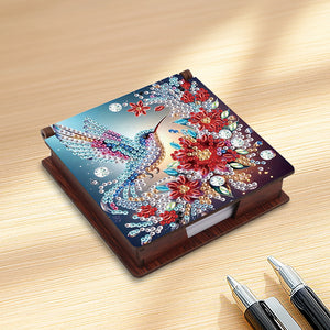 Animals Diamond Painting Notecard Box Gem Art Sticky Note Holder for Home Office
