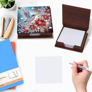 Animals Diamond Painting Notecard Box Gem Art Sticky Note Holder for Home Office