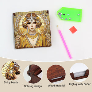 Animals Diamond Painting Notecard Box Gem Art Sticky Note Holder for Home Office