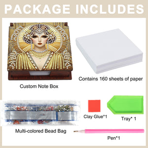 Animals Diamond Painting Notecard Box Gem Art Sticky Note Holder for Home Office