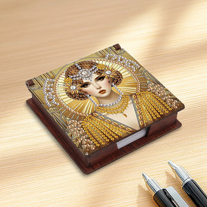 Animals Diamond Painting Notecard Box Gem Art Sticky Note Holder for Home Office