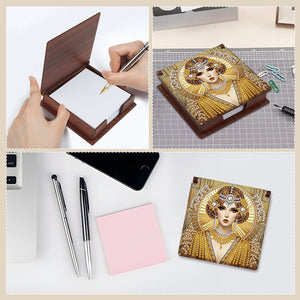 Animals Diamond Painting Notecard Box Gem Art Sticky Note Holder for Home Office
