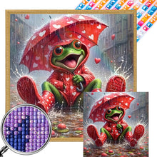 Load image into Gallery viewer, Partial AB - Frog With Umbrella 40*40CM(Picture) Full Square Drill Diamond Painting
