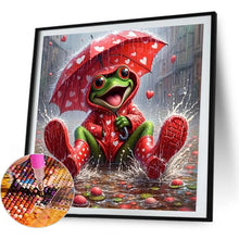 Load image into Gallery viewer, Partial AB - Frog With Umbrella 40*40CM(Picture) Full Square Drill Diamond Painting
