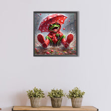 Load image into Gallery viewer, Partial AB - Frog With Umbrella 40*40CM(Picture) Full Square Drill Diamond Painting
