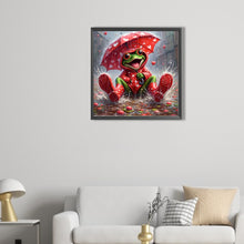 Load image into Gallery viewer, Partial AB - Frog With Umbrella 40*40CM(Picture) Full Square Drill Diamond Painting

