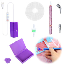 Load image into Gallery viewer, Electric Vacuum Diamond Painting Pen Kit DIY Diamond Art Tools (PURPLE E Set)
