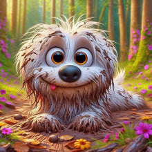 Load image into Gallery viewer, Dog In Muddy Ground 40*40CM(Canvas) Full Round Drill Diamond Painting
