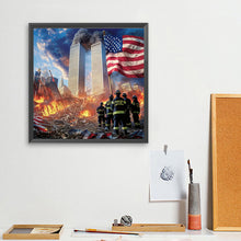 Load image into Gallery viewer, Firefighters In An American Fire 40*40CM(Picture) Full Square Drill Diamond Painting
