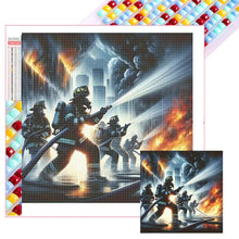 Load image into Gallery viewer, Firefighters In An American Fire 40*40CM(Picture) Full Square Drill Diamond Painting
