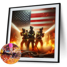 Load image into Gallery viewer, Firefighters In An American Fire 40*40CM(Picture) Full Square Drill Diamond Painting
