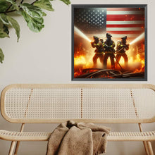 Load image into Gallery viewer, Firefighters In An American Fire 40*40CM(Picture) Full Square Drill Diamond Painting
