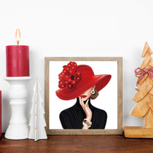 Load image into Gallery viewer, Elegant Woman In A Top Hat 30*30CM(Canvas) Partial Special Shaped Drill Diamond Painting
