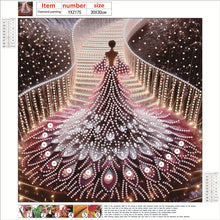 Load image into Gallery viewer, Girl In A Dress With A Skirt Hem 30*30CM(Canvas) Partial Special Shaped Drill Diamond Painting
