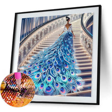 Load image into Gallery viewer, Girl In A Dress With A Skirt Hem 30*30CM(Canvas) Partial Special Shaped Drill Diamond Painting
