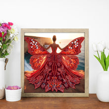 Load image into Gallery viewer, Angel Wings Girl 30*30CM(Canvas) Partial Special Shaped Drill Diamond Painting
