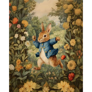 Rabbit-40*50CM  11CT Stamped Cross Stitch