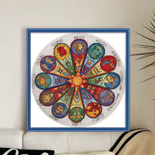 Load image into Gallery viewer, Magazine-circular 12 constellations-35*35CM  14CT Stamped Cross Stitch (Xiaobai Brand)
