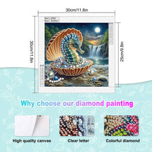 Load image into Gallery viewer, Jewel Seahorse 30*30CM(Canvas) Partial Special Shaped Drill Diamond Painting
