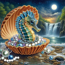 Load image into Gallery viewer, Jewel Seahorse 30*30CM(Canvas) Partial Special Shaped Drill Diamond Painting
