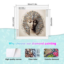 Load image into Gallery viewer, Abstract Egyptian Portrait 30*30CM(Canvas) Partial Special Shaped Drill Diamond Painting

