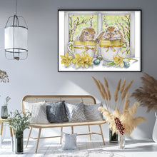 Load image into Gallery viewer, Easter bunny-38*31CM  14CT Stamped Cross Stitch (Joy Sunday)
