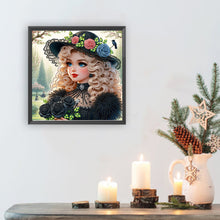 Load image into Gallery viewer, Elegant Little Girl 30*30CM(Canvas) Partial Special Shaped Drill Diamond Painting
