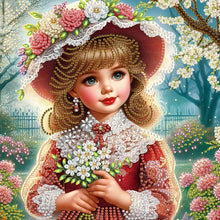 Load image into Gallery viewer, Elegant Little Girl 30*30CM(Canvas) Partial Special Shaped Drill Diamond Painting
