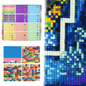 Diamond Art Trays Kits 5D DIY Diamond Painting Tray for Adults (48pcs Mixed)