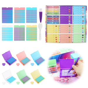 Diamond Art Trays Kits 5D DIY Diamond Painting Tray for Adults (48pcs Mixed)