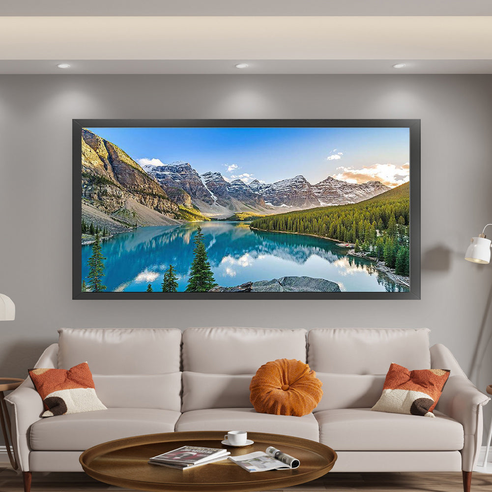 Mountain And River Scenery - Full 11CT Counted Cross Stitch 85x40CM - Huacan