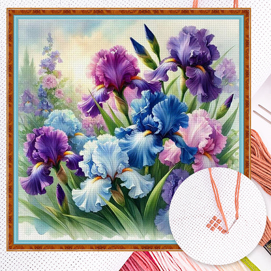Flower - Full 11CT Counted Cross Stitch 40x40CM - Huacan