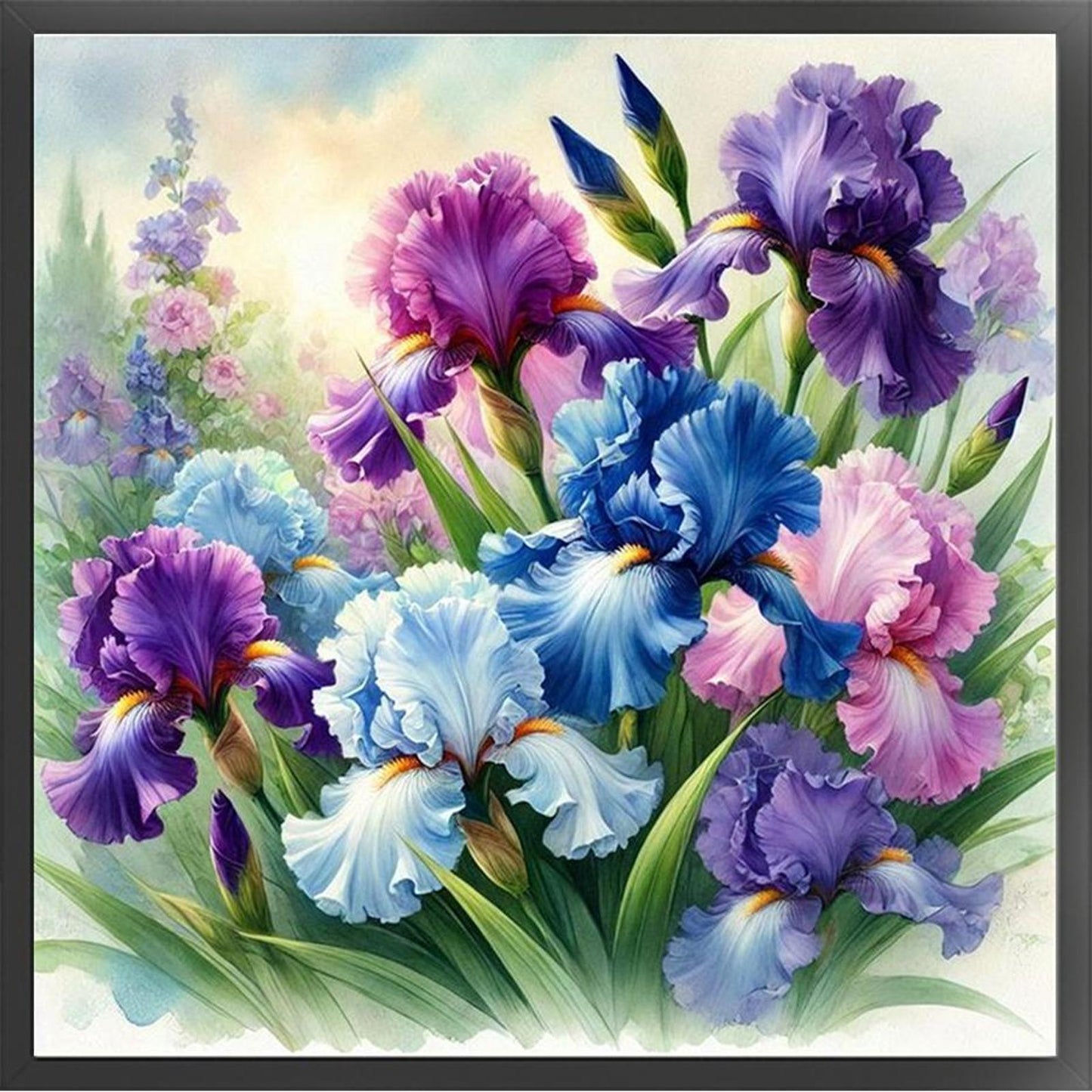 Flower - Full 11CT Counted Cross Stitch 40x40CM - Huacan
