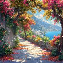 Load image into Gallery viewer, Seaside town-50*50CM  18CT Stamped Cross Stitch
