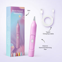 Load image into Gallery viewer, Electric Diamond Painting Pen No Wax Needed Vacuum Diamond Art Pen (Purple)
