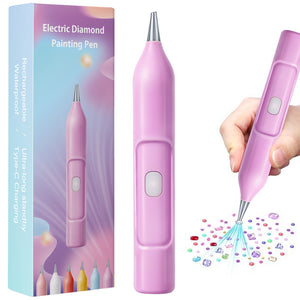 Electric Diamond Painting Pen No Wax Needed Vacuum Diamond Art Pen (Purple)