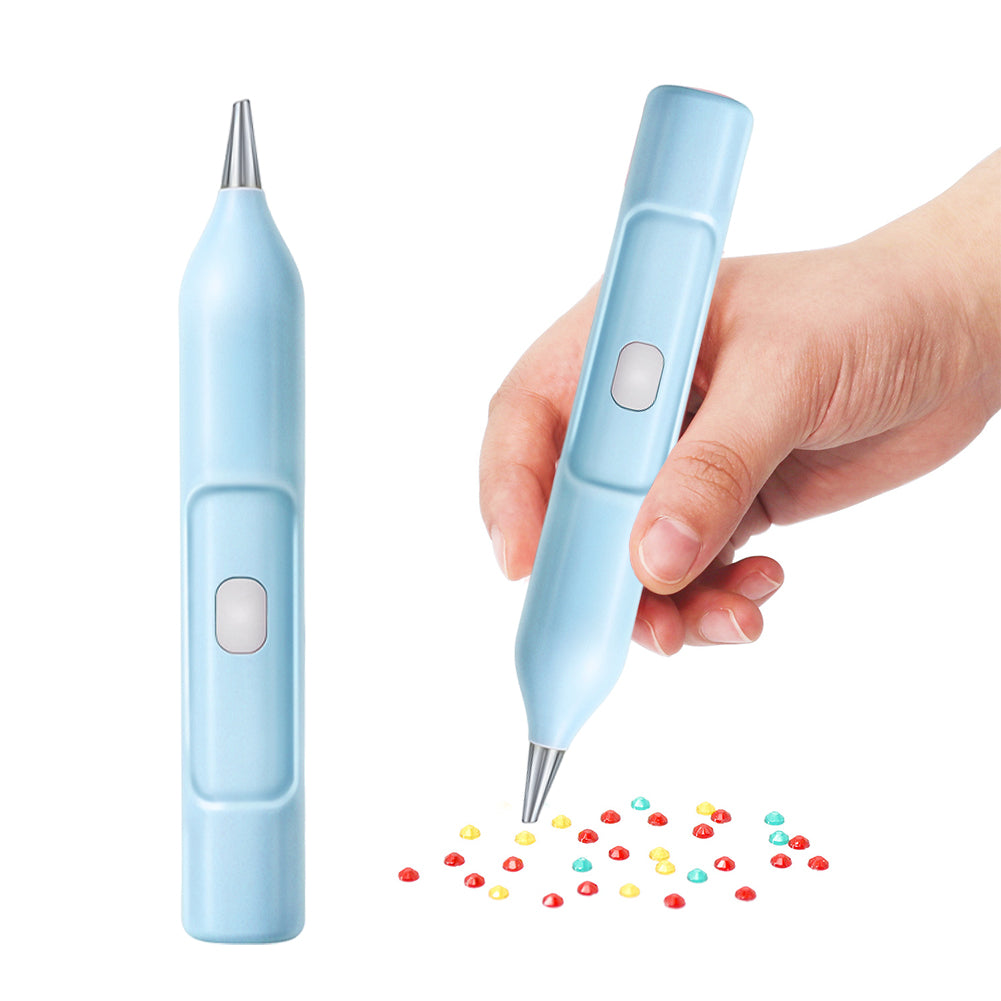 Electric Diamond Painting Pen No Wax Needed Vacuum Diamond Art Pen (Blue)