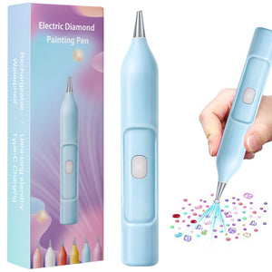 Electric Diamond Painting Pen No Wax Needed Vacuum Diamond Art Pen (Blue)