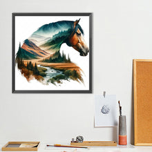 Load image into Gallery viewer, Mountain And River Silhouette Horse 40*40CM(Canvas) Full Round Drill Diamond Painting

