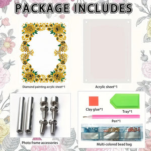 Special Shape Flower Table Top Diamond Painting Frame Kits for Home Office Decor