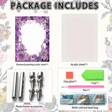 Load image into Gallery viewer, Special Shape Flower Table Top Diamond Painting Frame Kits for Home Office Decor
