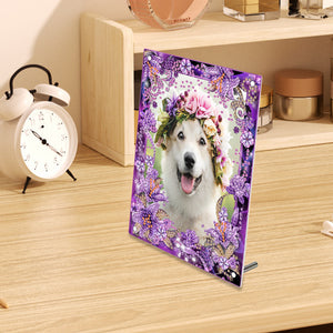 Special Shape Flower Table Top Diamond Painting Frame Kits for Home Office Decor