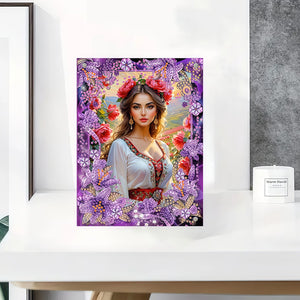 Special Shape Flower Table Top Diamond Painting Frame Kits for Home Office Decor