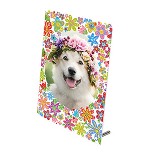 Special Shape Flower Table Top Diamond Painting Frame Kits for Home Office Decor